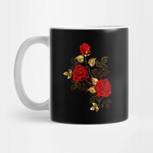 red gold rose flowers Mug